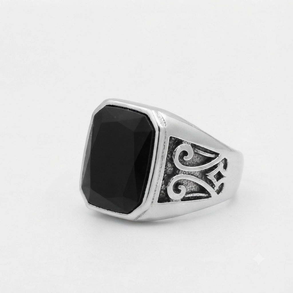 The Obsidian Crest Ring