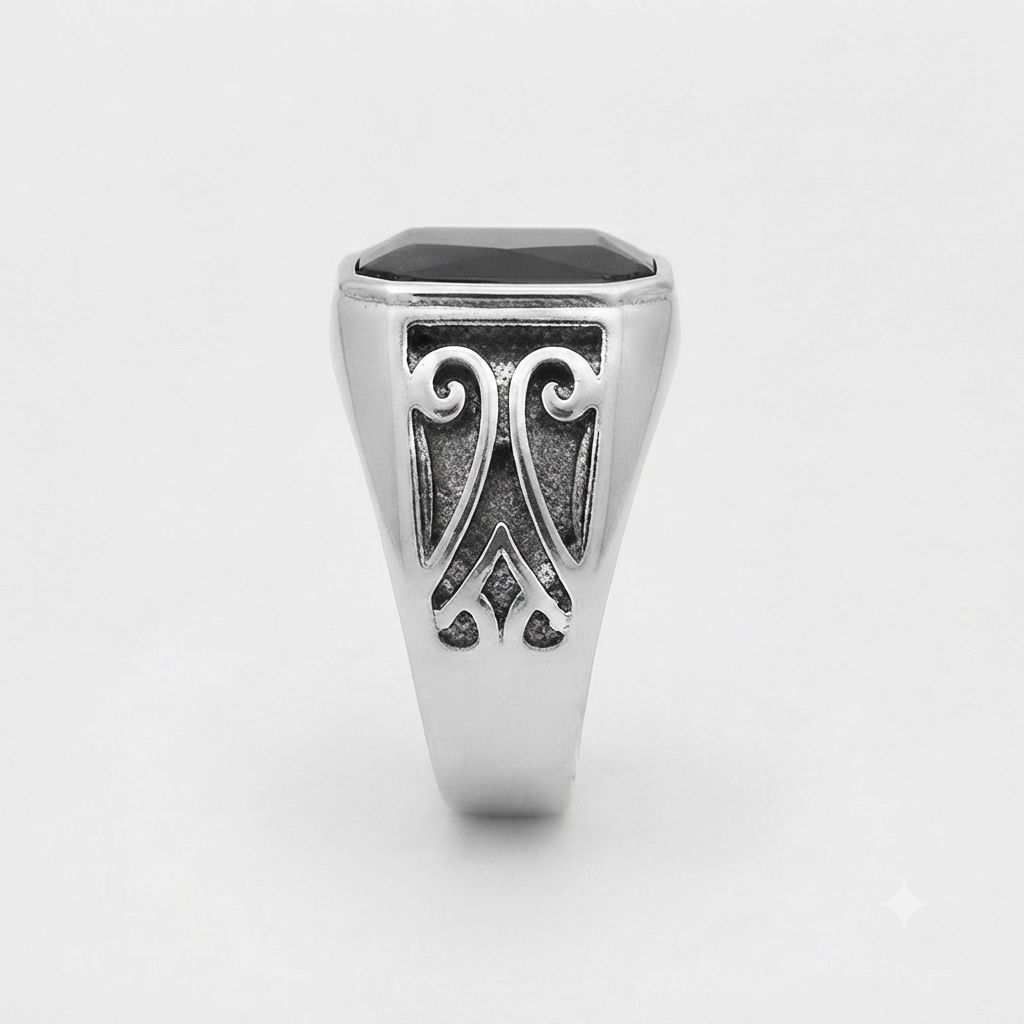 The Obsidian Crest Ring